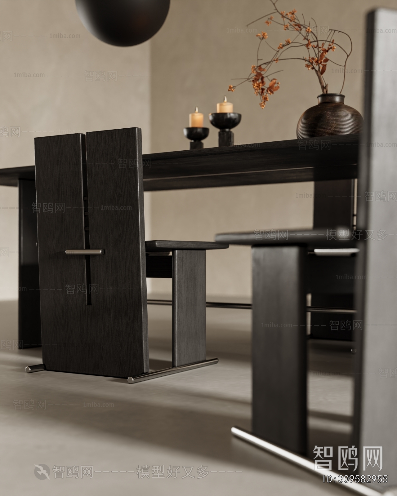 Wabi-sabi Style Dining Room