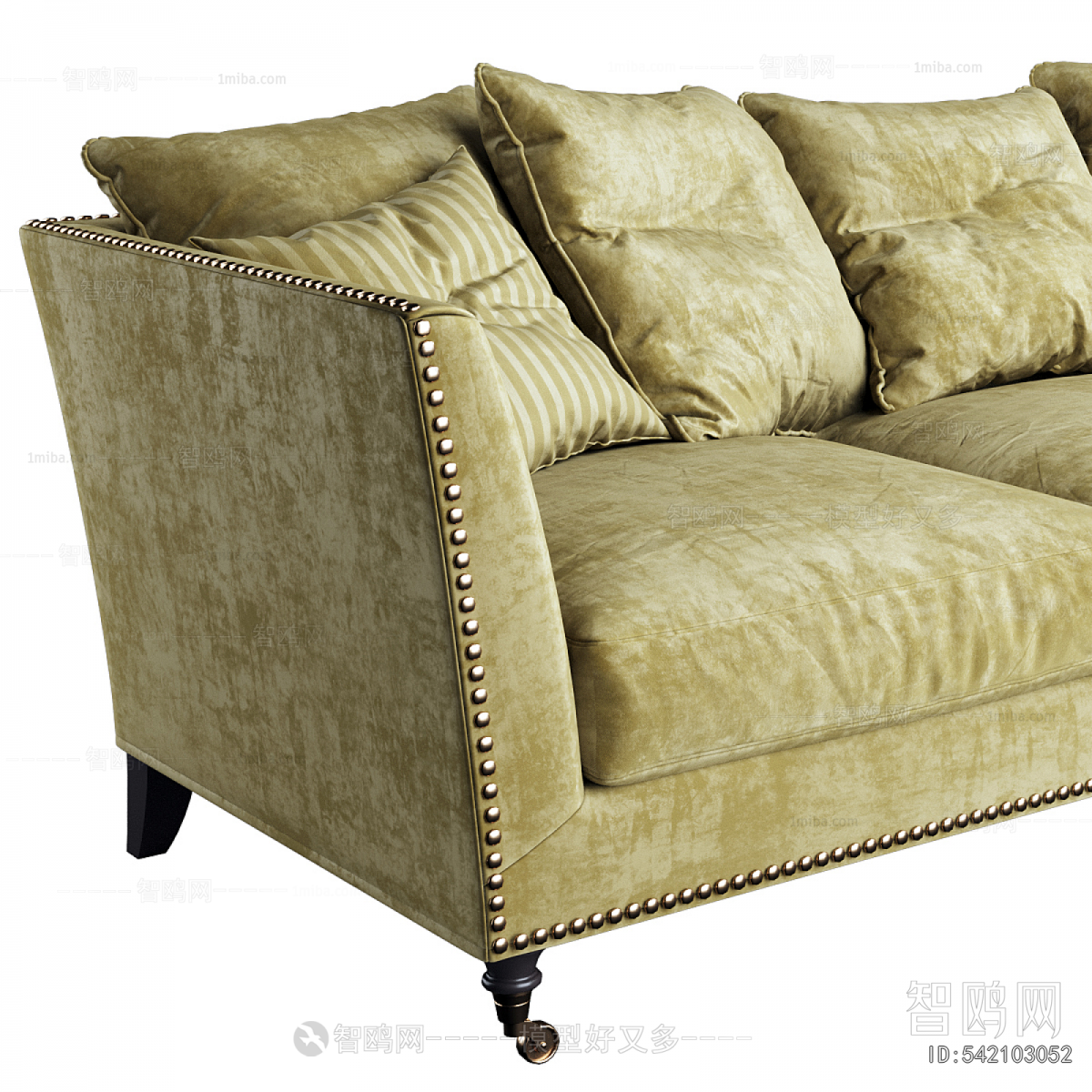 Retro Style Three-seat Sofa