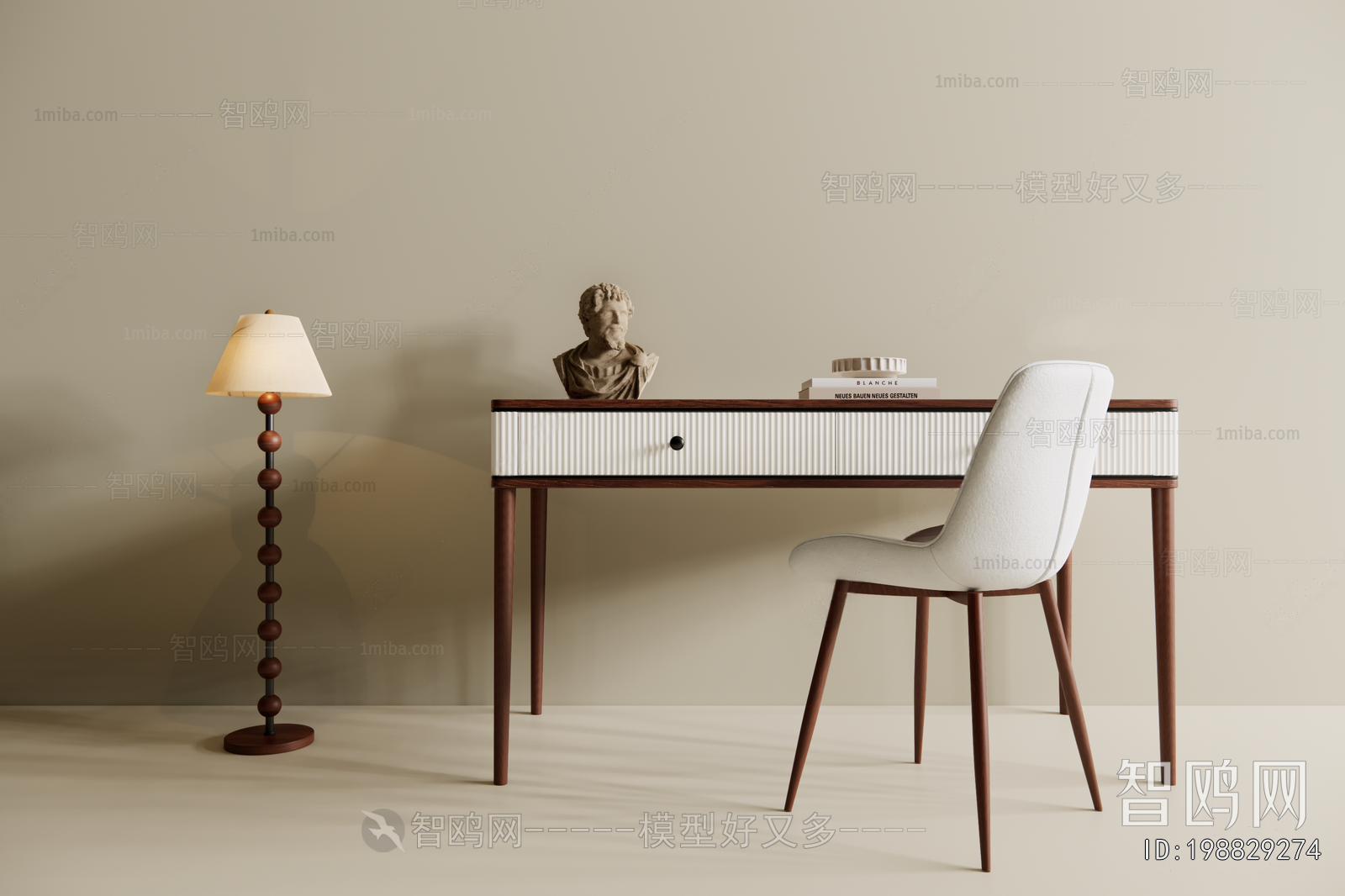 French Style Computer Desk And Chair