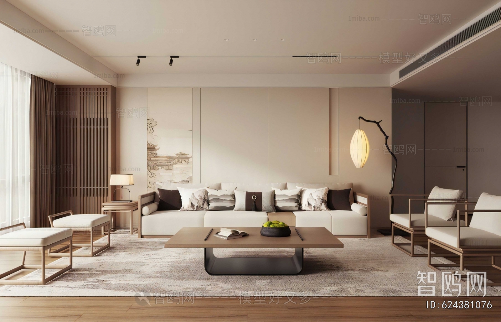 New Chinese Style A Living Room