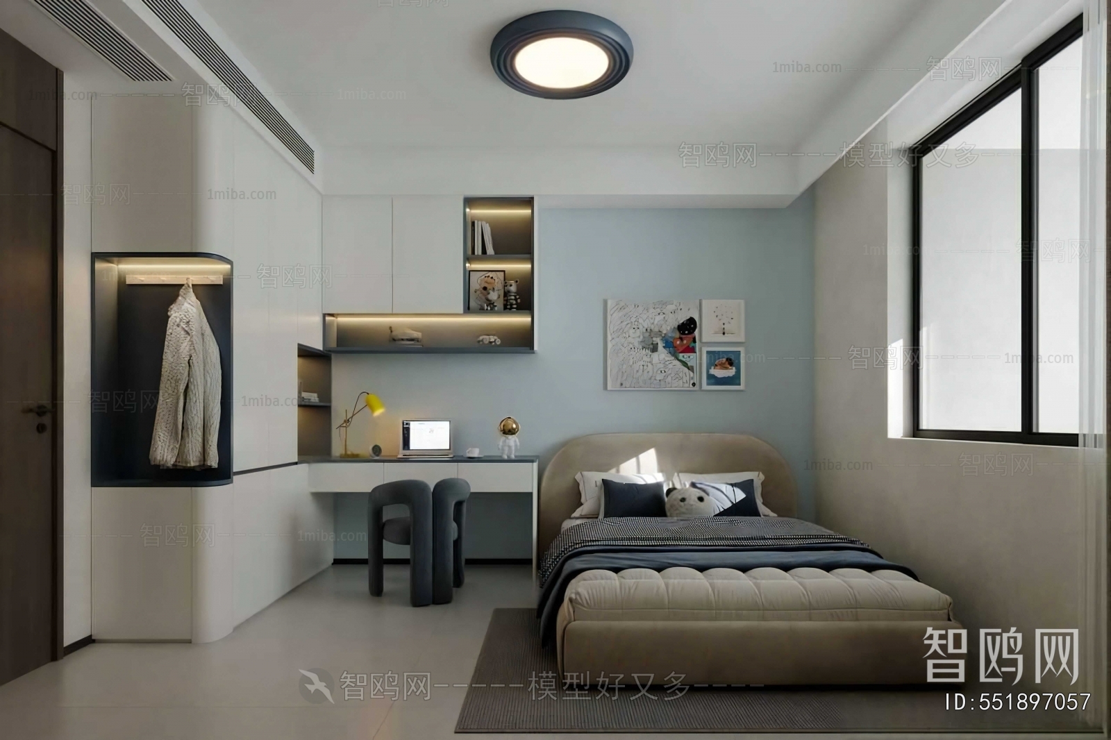 Modern Boy's Room And Son's Room