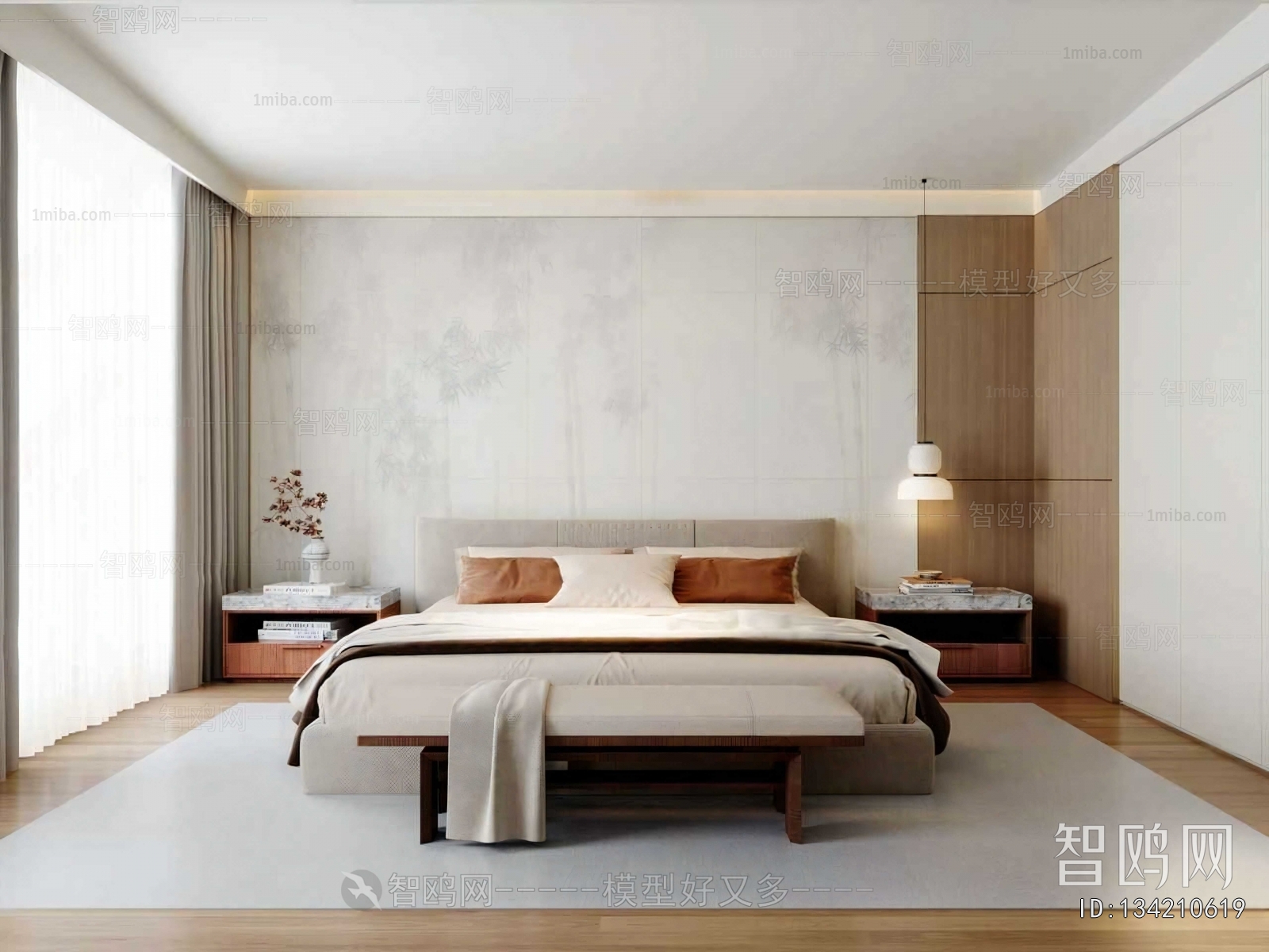 New Chinese Style Bedroom