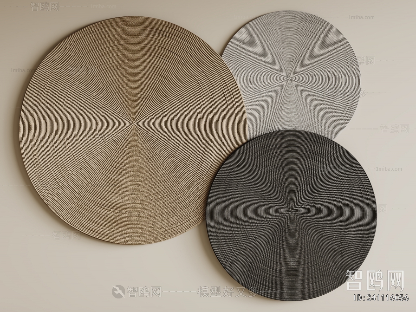 Wabi-sabi Style Circular Carpet