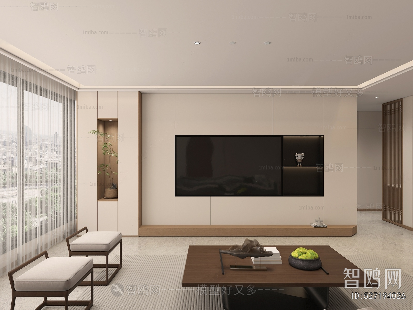 New Chinese Style A Living Room