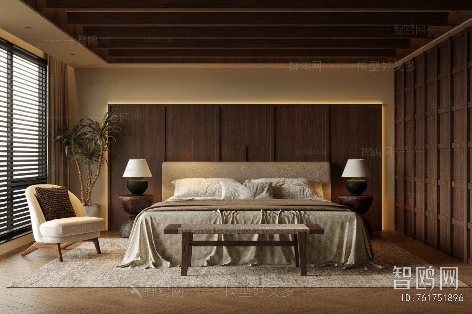 Wabi-sabi Style Bedroom