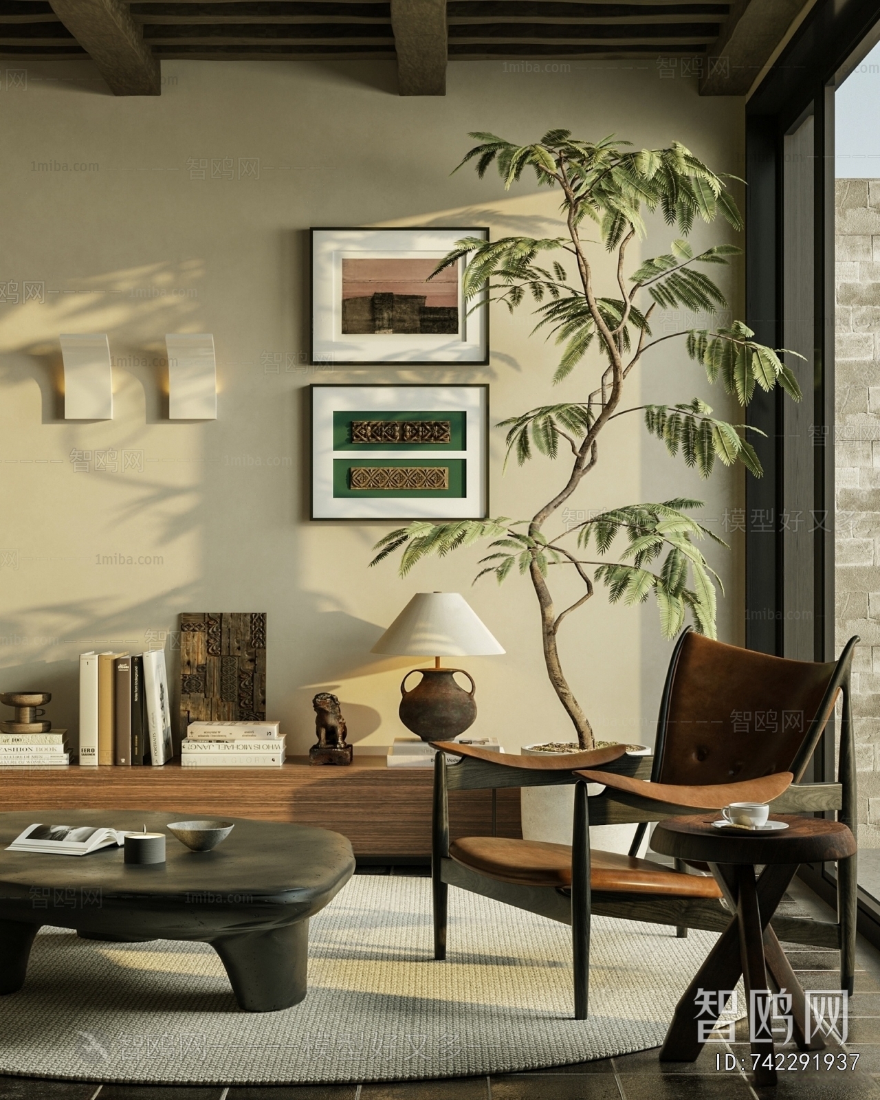 Wabi-sabi Style A Living Room