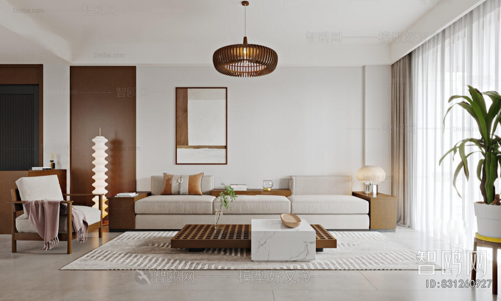 New Chinese Style A Living Room