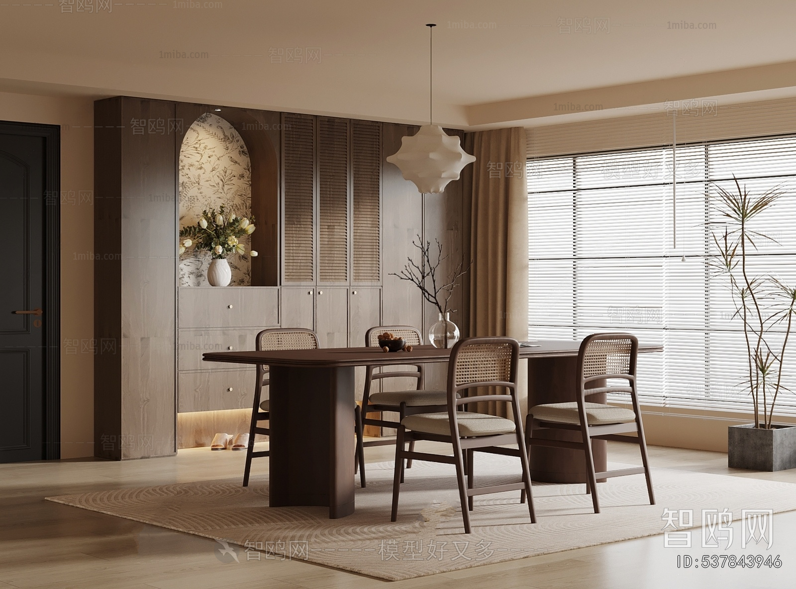 Wabi-sabi Style Dining Room