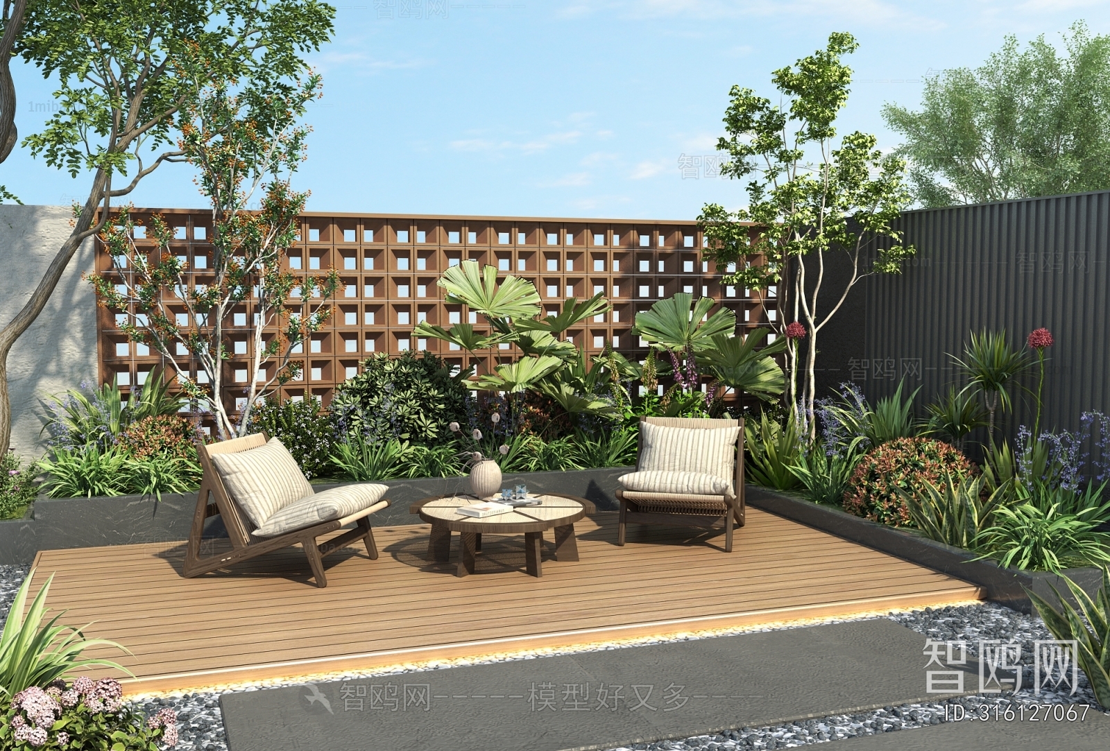 Modern Courtyard/landscape