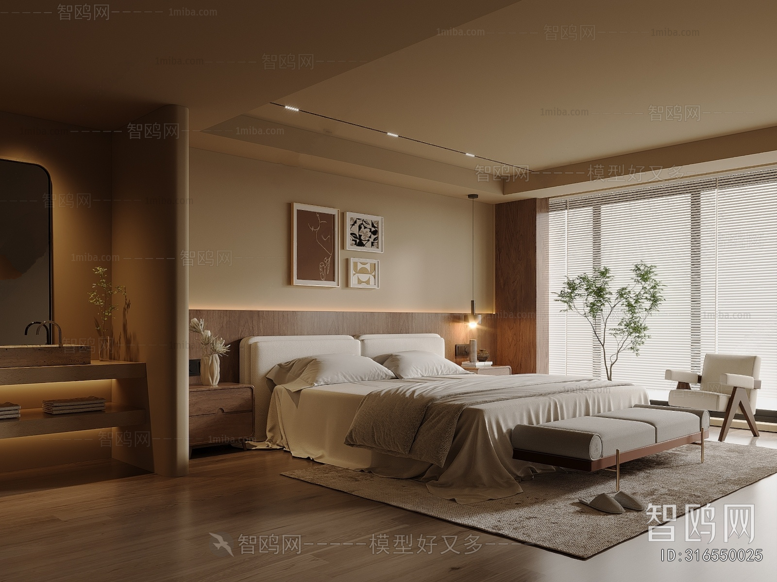 Wabi-sabi Style Bedroom