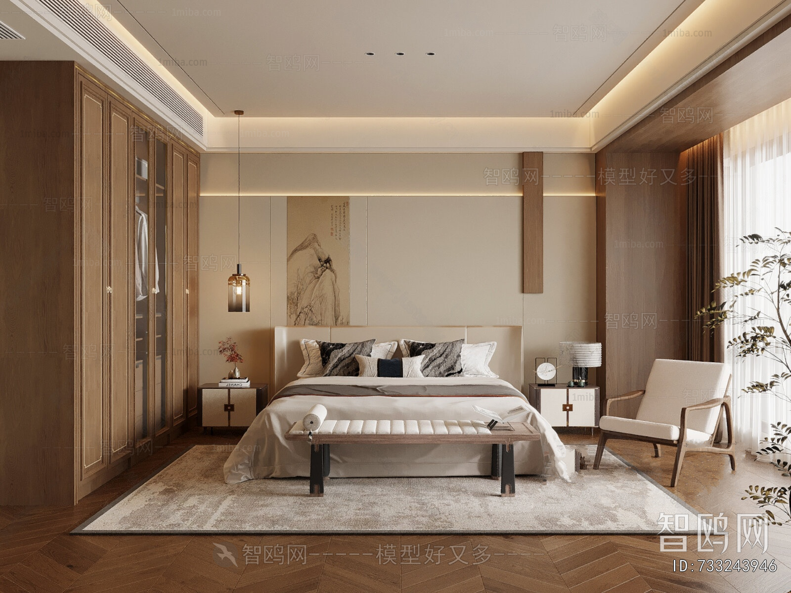 New Chinese Style Bedroom