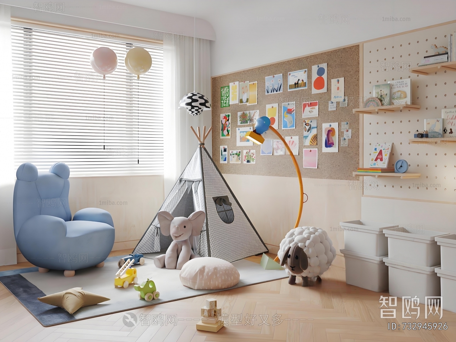 Modern Children's Room Activity Room