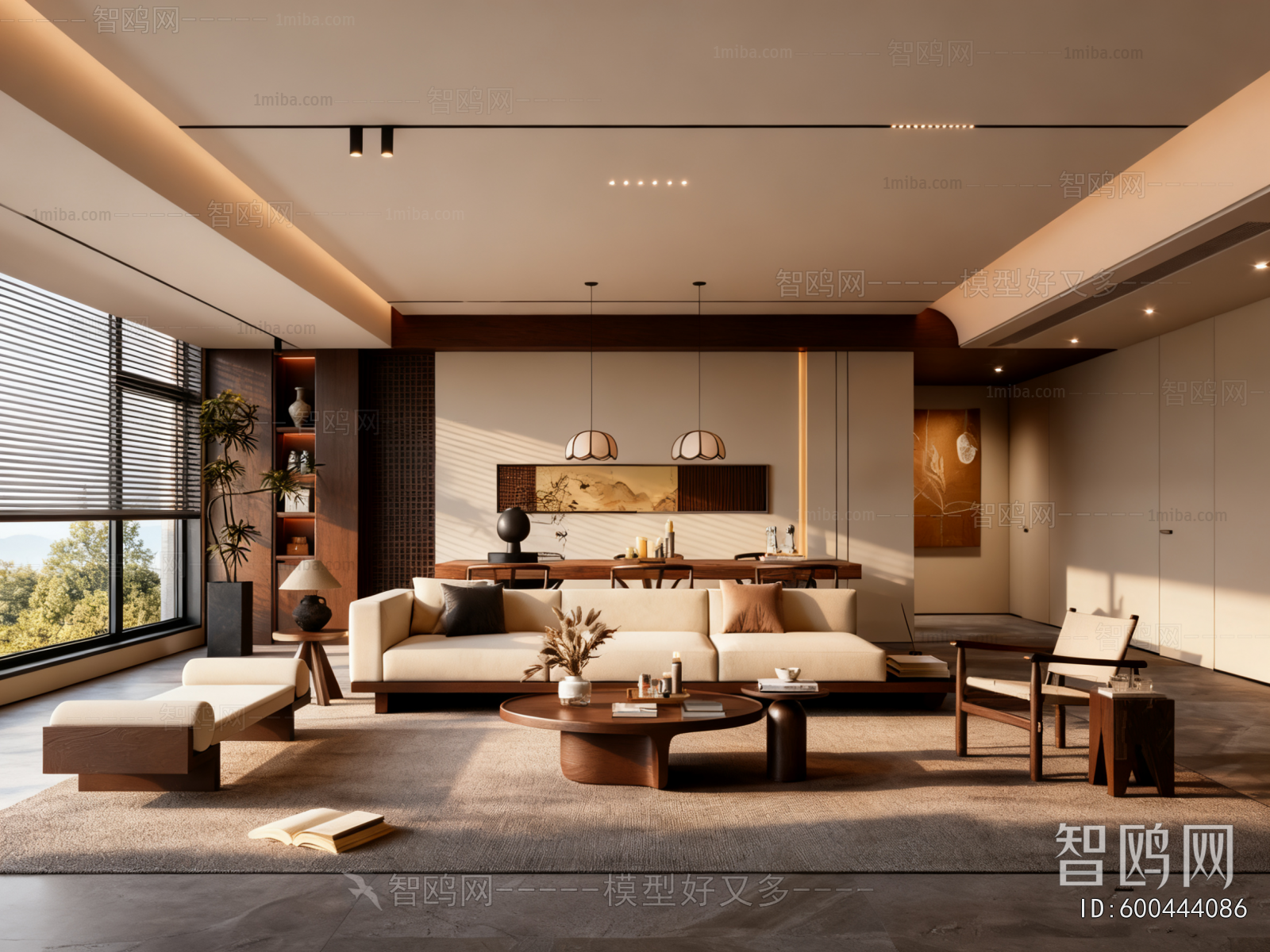 New Chinese Style A Living Room