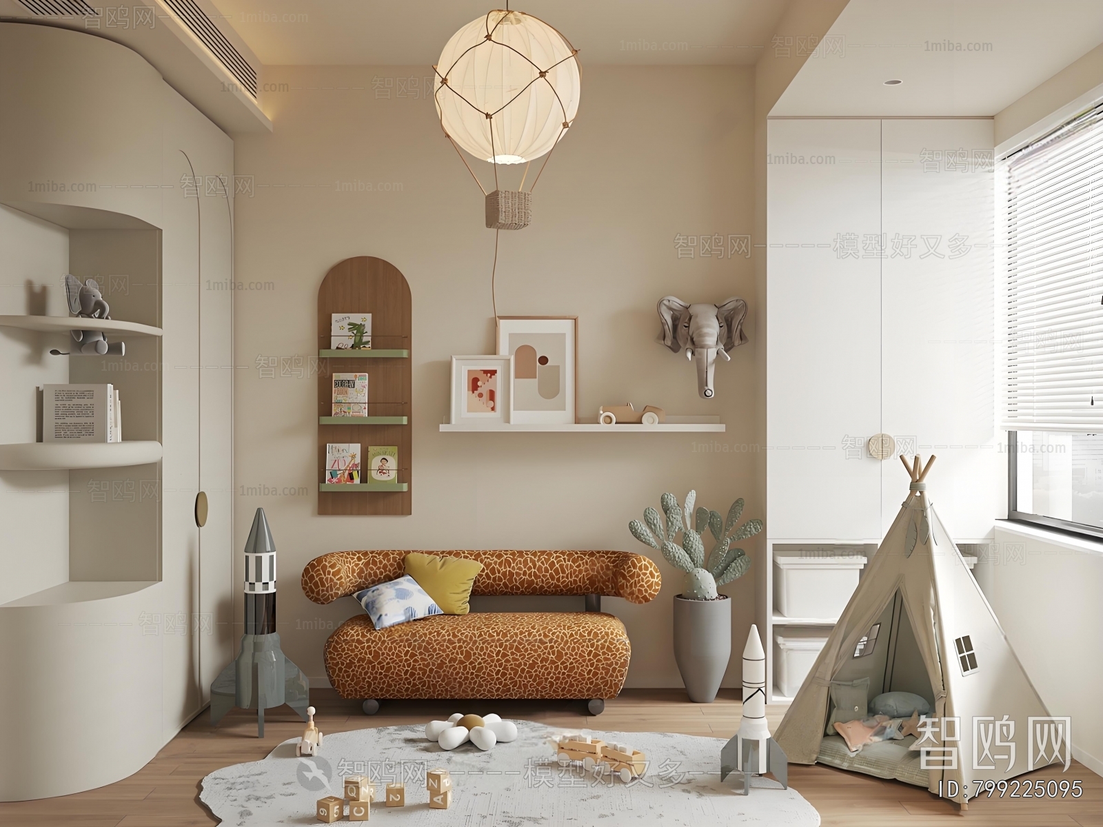 Modern Children's Room Activity Room