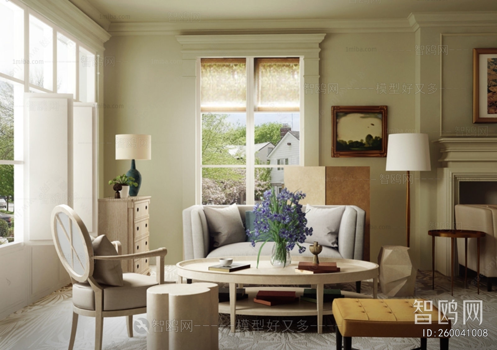 Simple European Style A Living Room