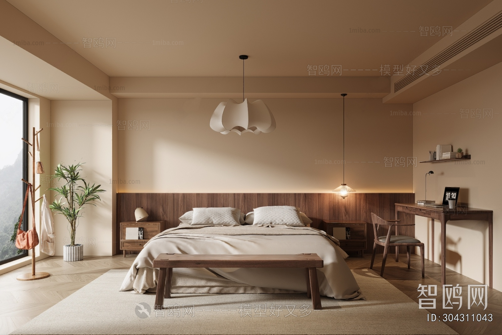 Wabi-sabi Style Bedroom