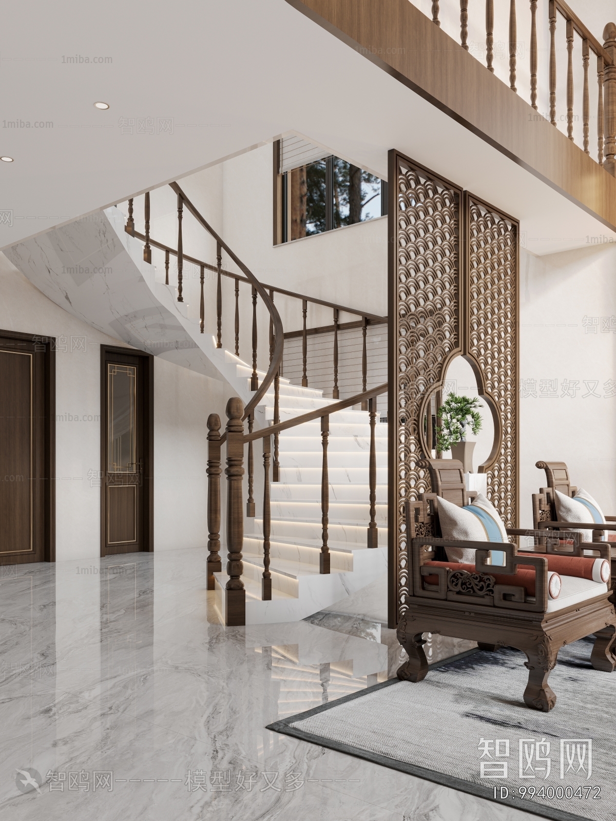 New Chinese Style A Living Room