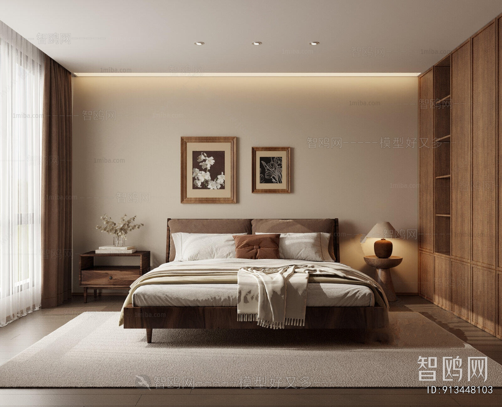 Wabi-sabi Style Bedroom