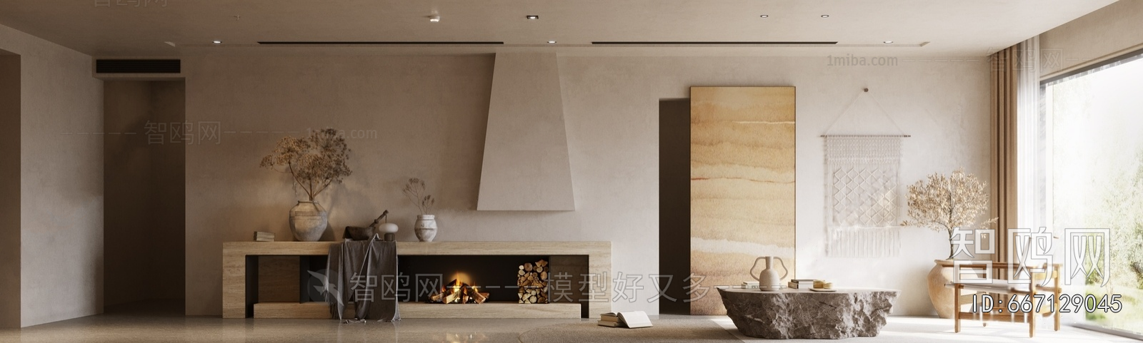 Wabi-sabi Style A Living Room