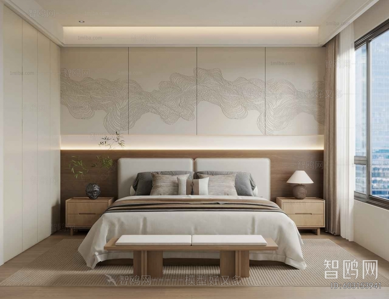 New Chinese Style Bedroom