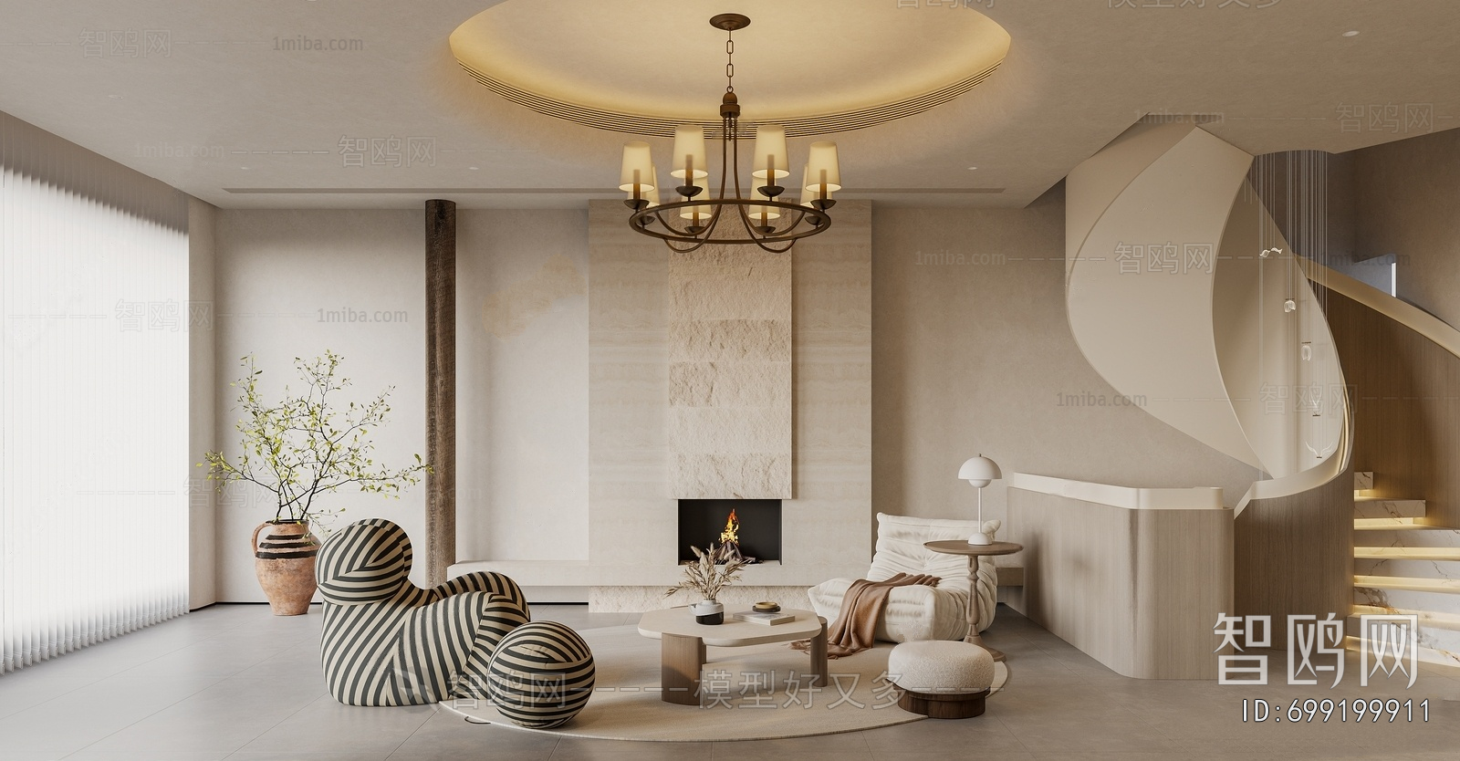 Wabi-sabi Style A Living Room