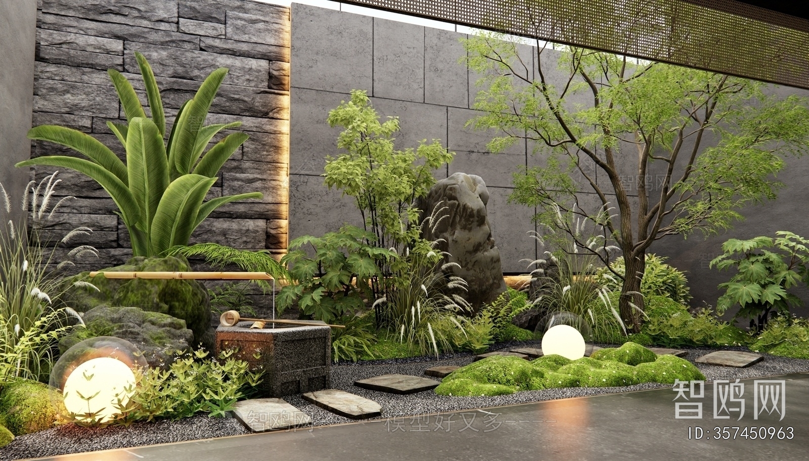 New Chinese Style Plant Landscaping