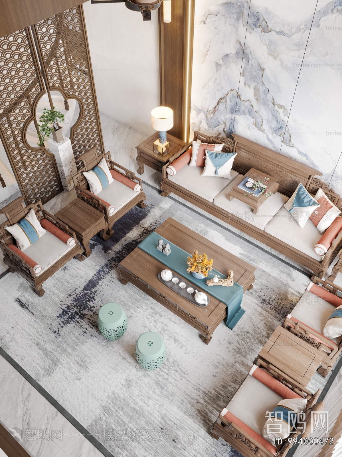 New Chinese Style A Living Room