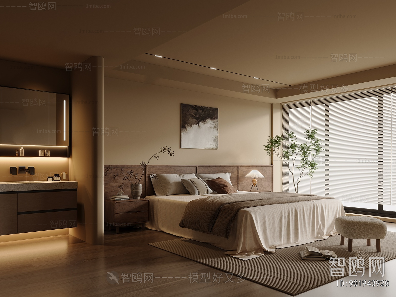 Wabi-sabi Style Bedroom