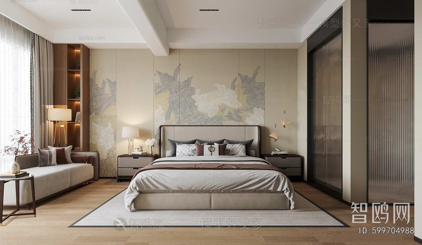 New Chinese Style Bedroom