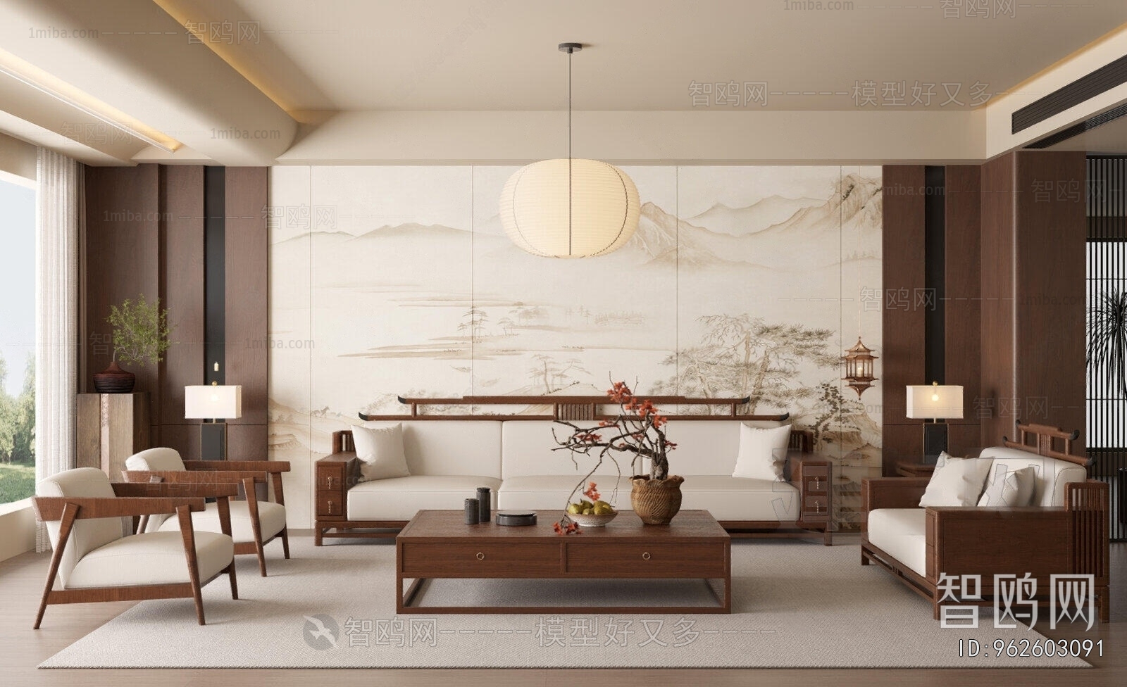 New Chinese Style A Living Room