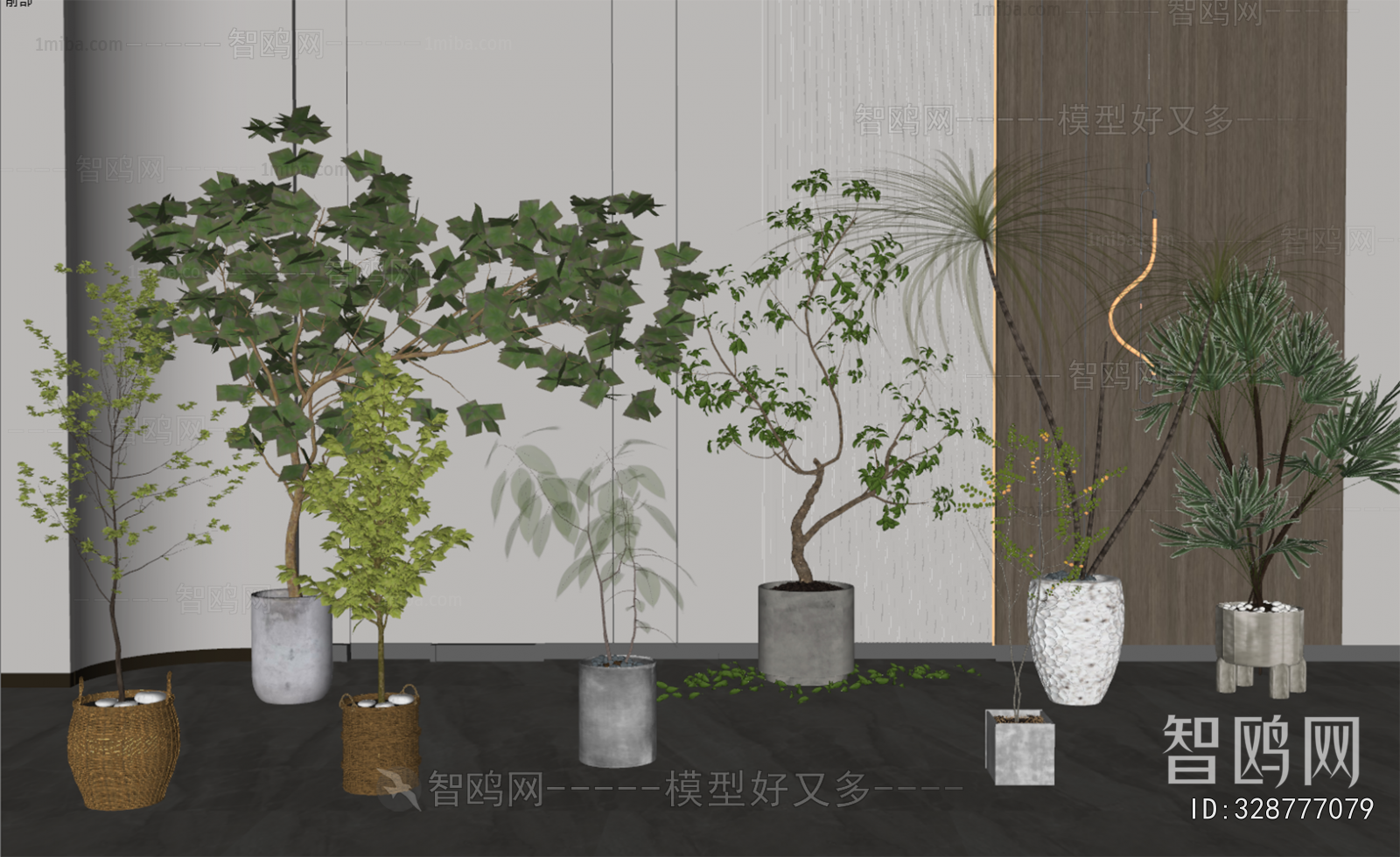 Modern Ground Green Plant Potted Plants