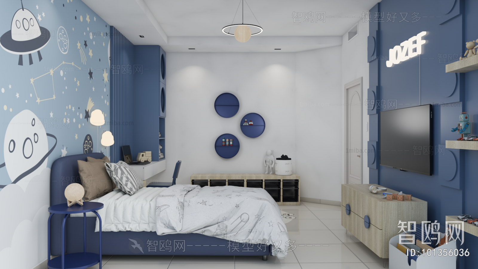 Modern Boy's Room And Son's Room