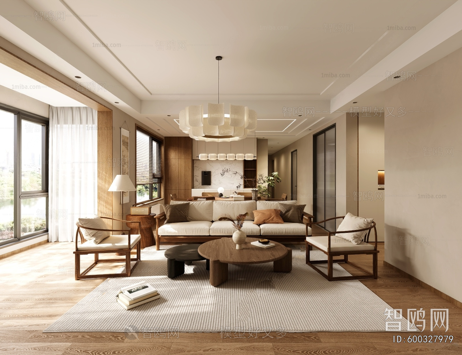 New Chinese Style A Living Room