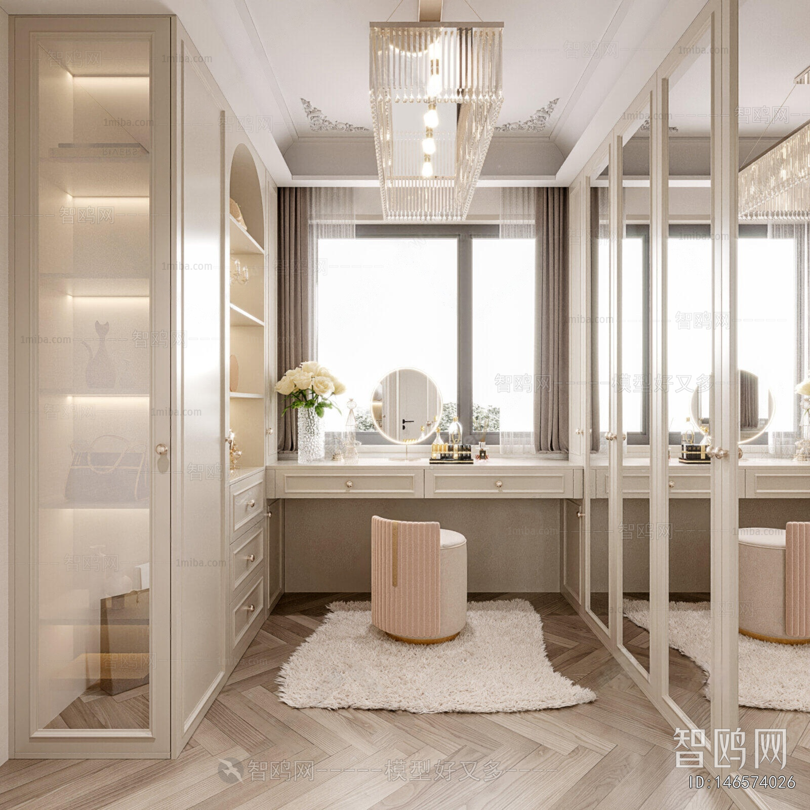 French Style Clothes Storage Area