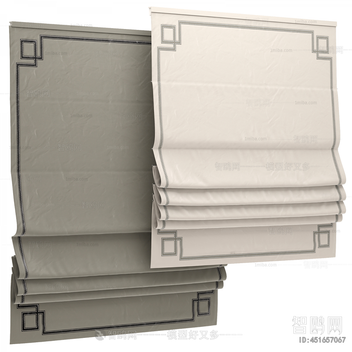 New Chinese Style Roman Curtain