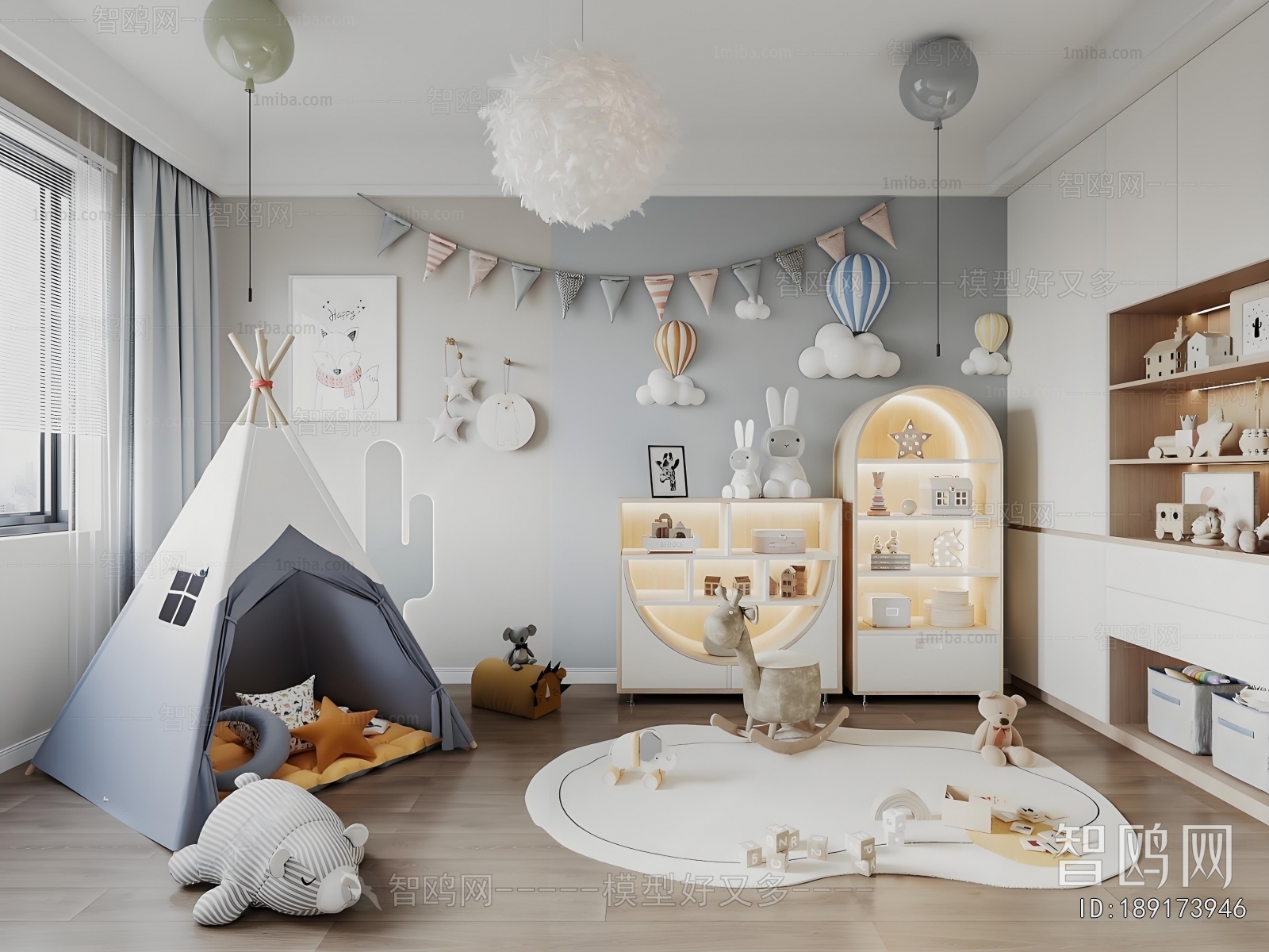 Modern Children's Room Activity Room