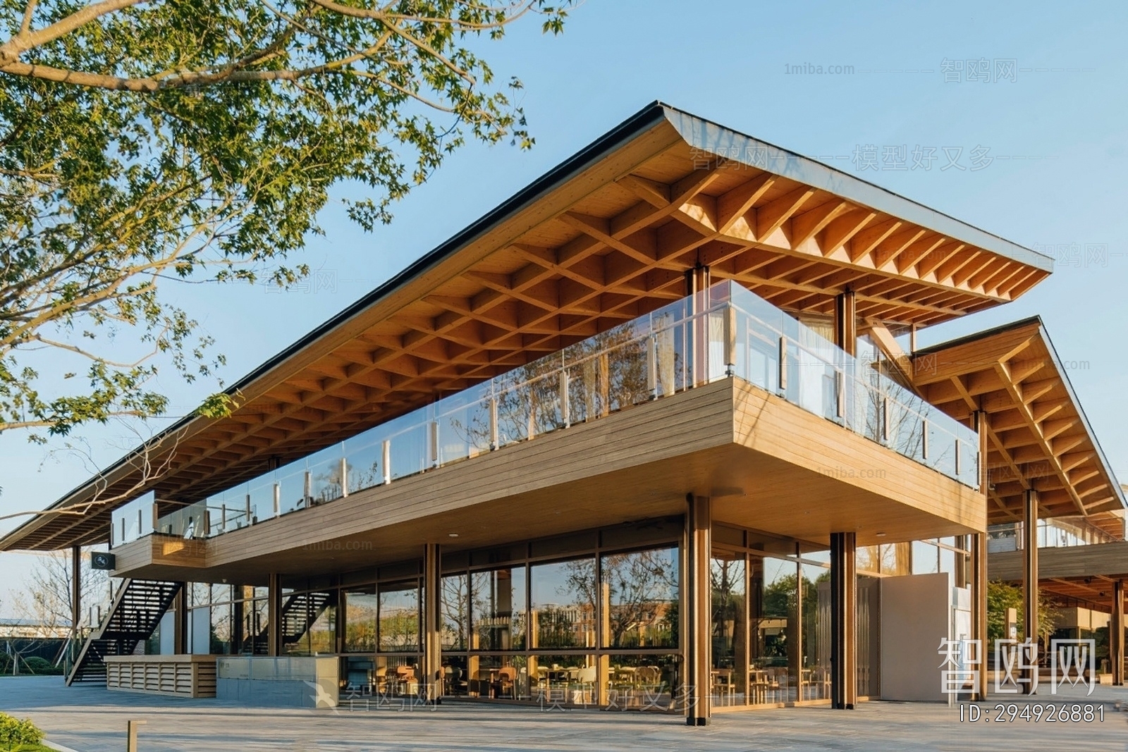 New Chinese Style Appearance Of Commercial Building