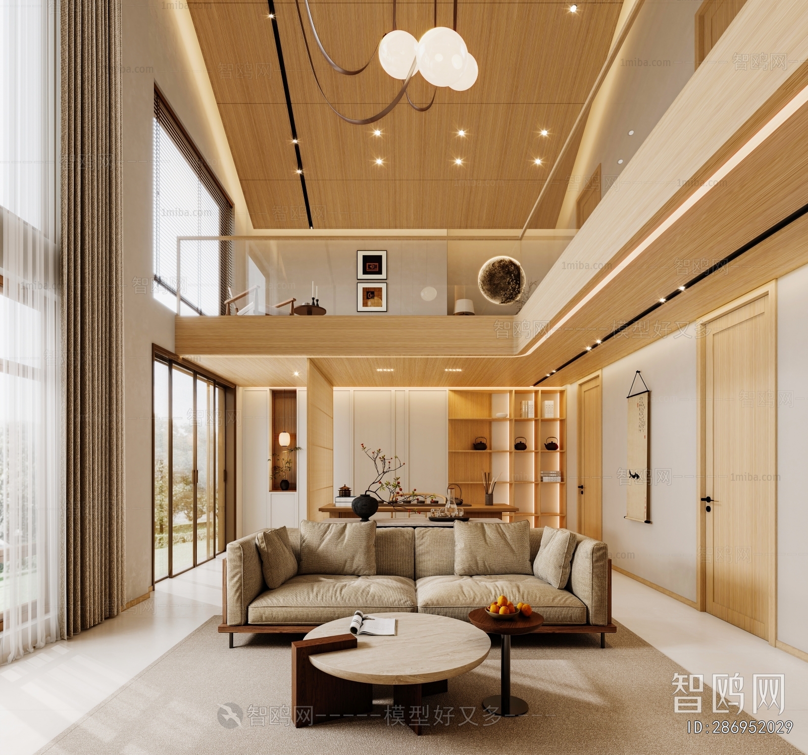 New Chinese Style A Living Room