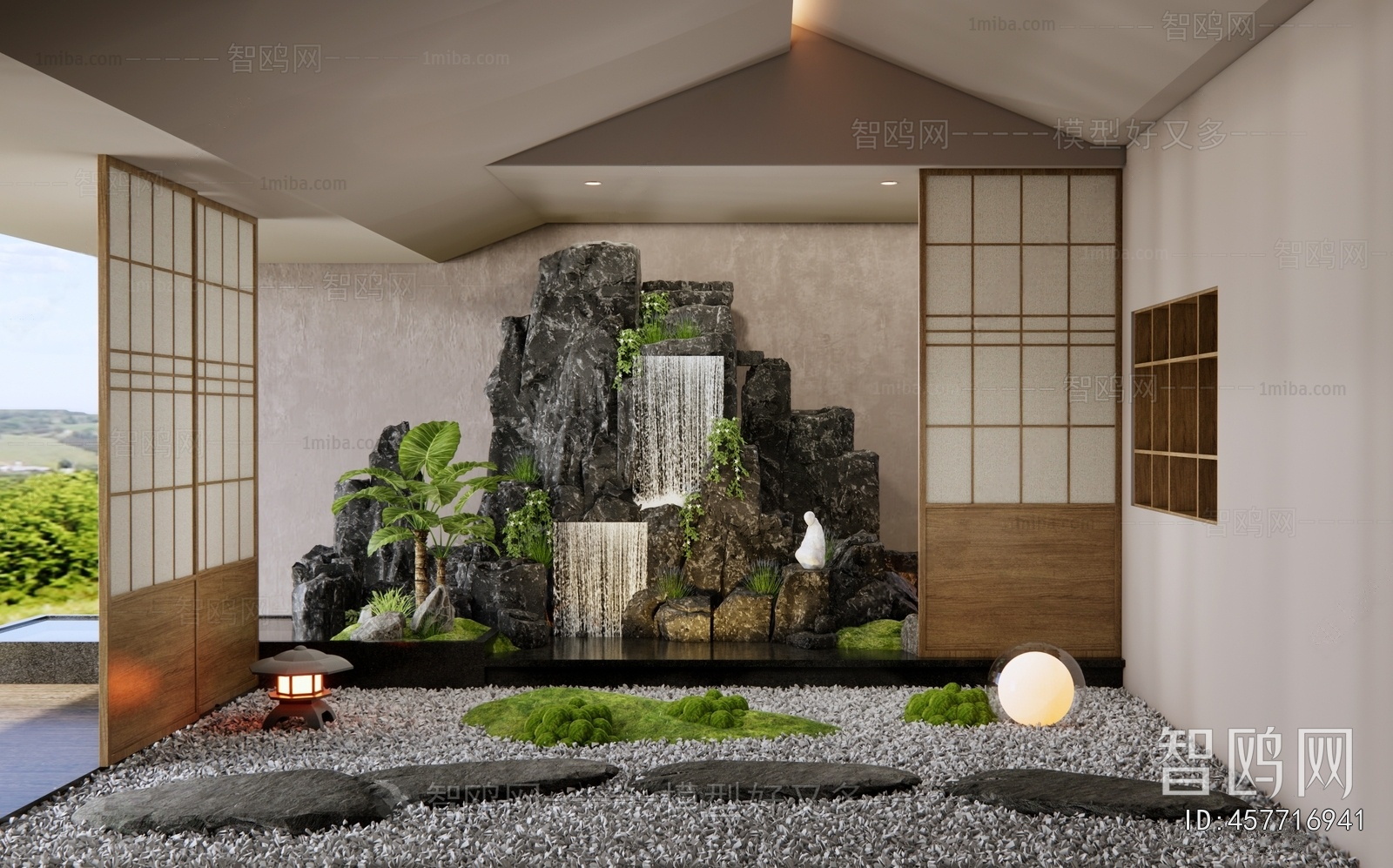 Japanese Style Rockery Waterscape