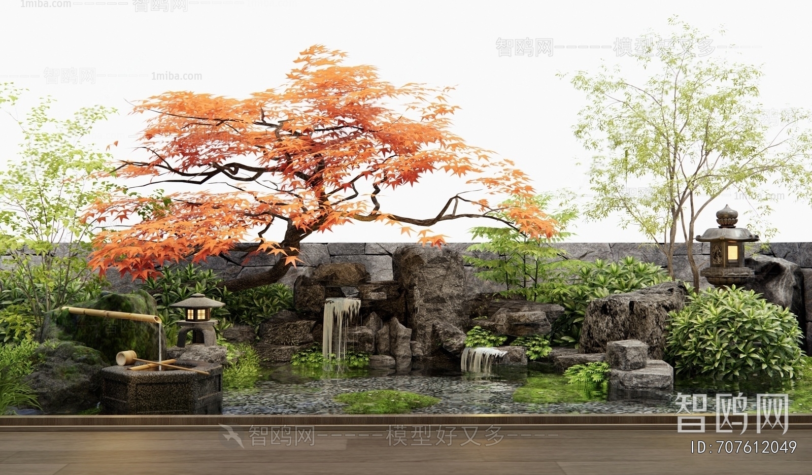 New Chinese Style Rockery Waterscape