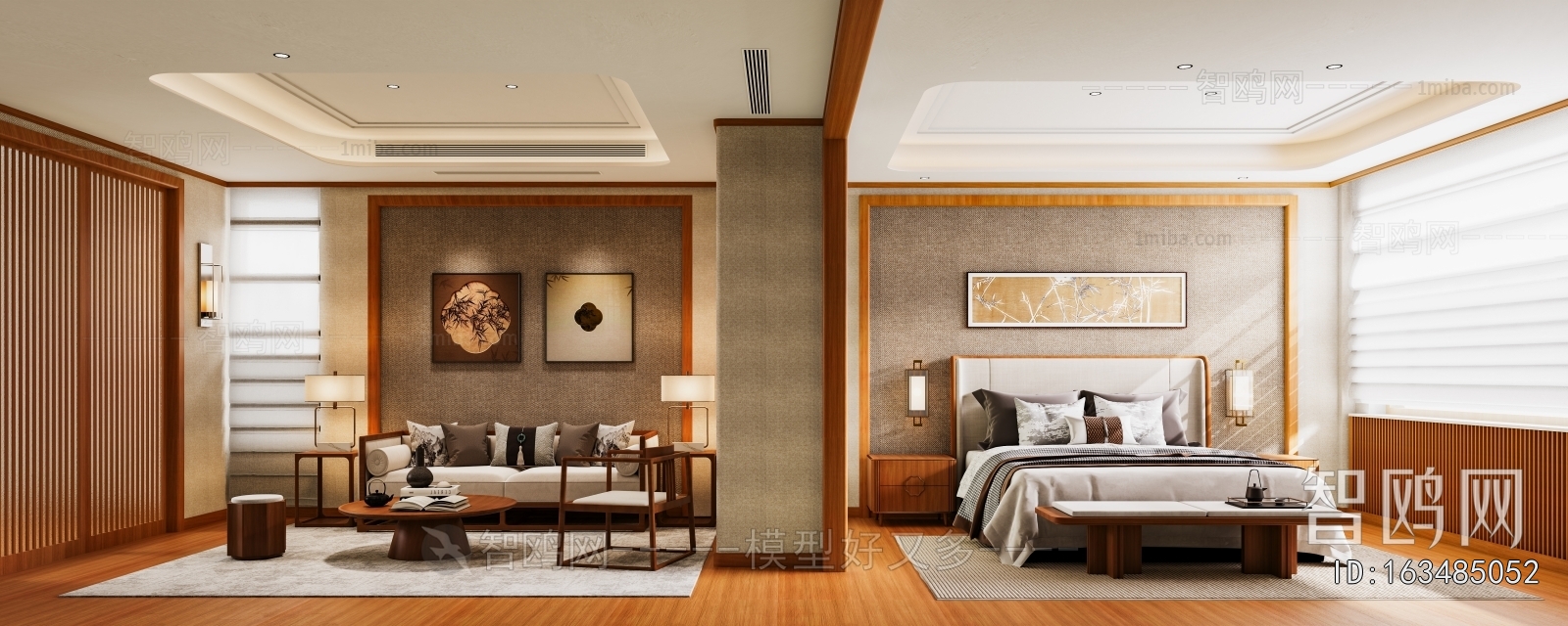 New Chinese Style Bedroom