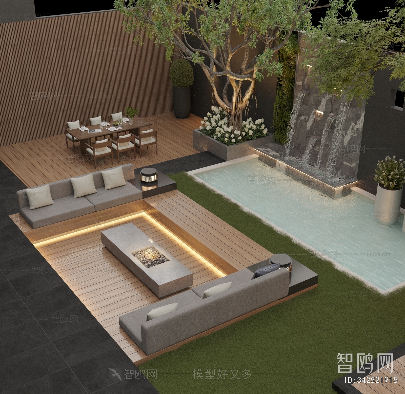 Modern Courtyard/landscape