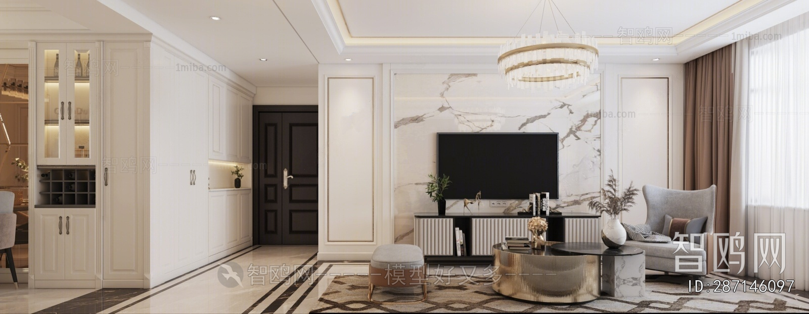 Simple European Style A Living Room