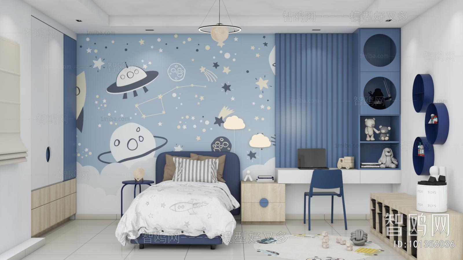 Modern Boy's Room And Son's Room