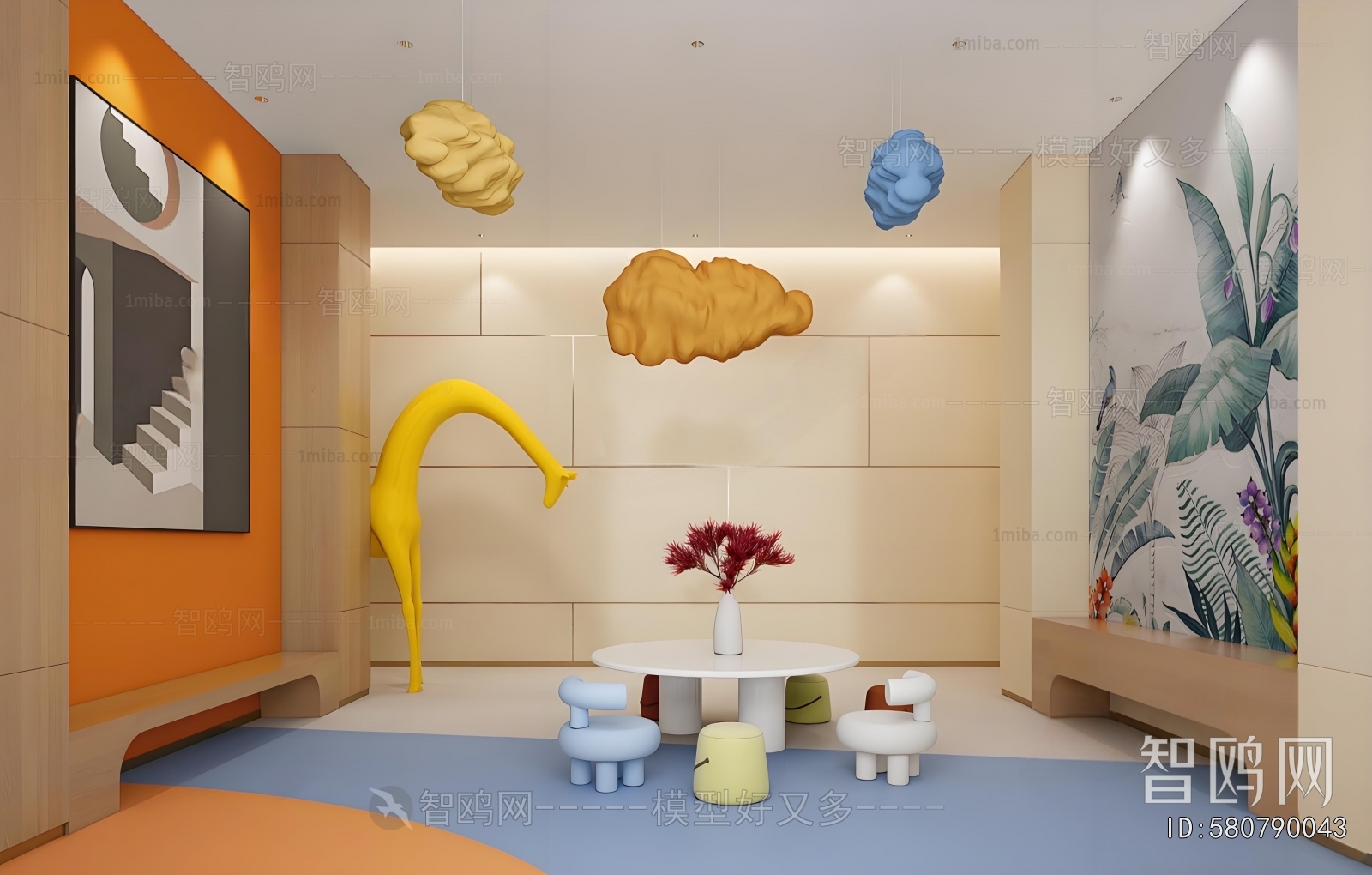 Modern Children's Room Activity Room