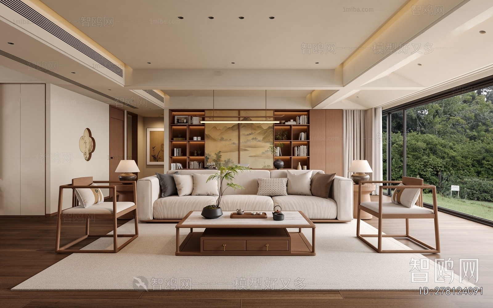 New Chinese Style A Living Room