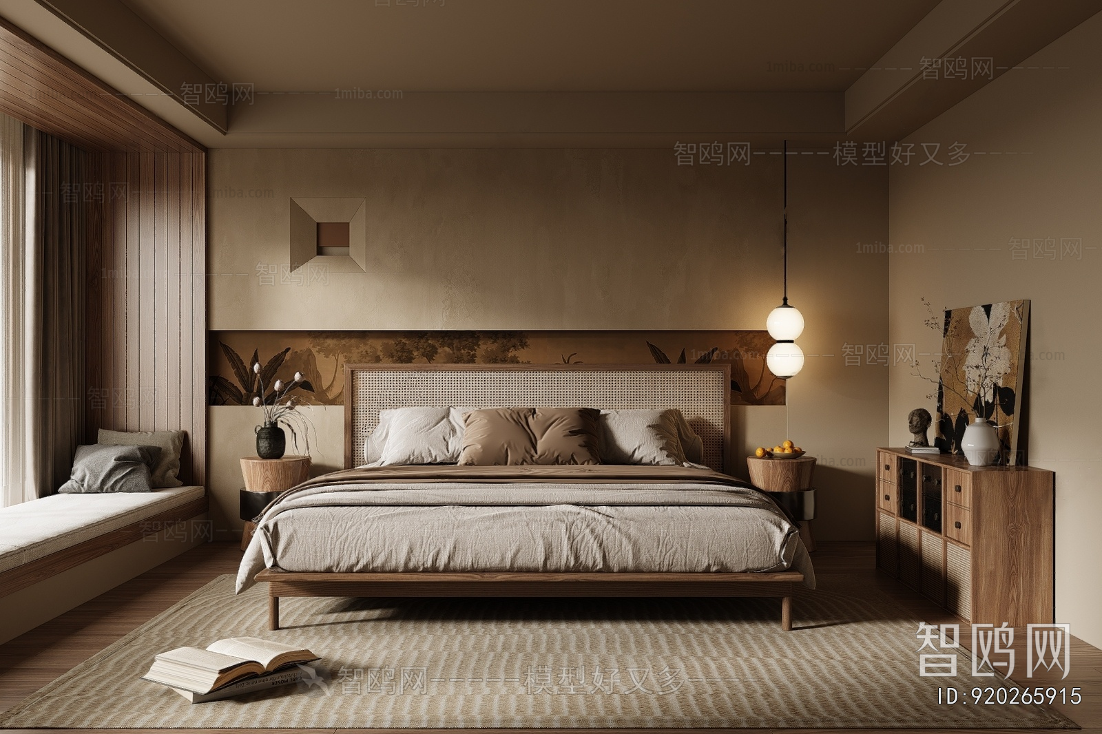 Wabi-sabi Style Bedroom