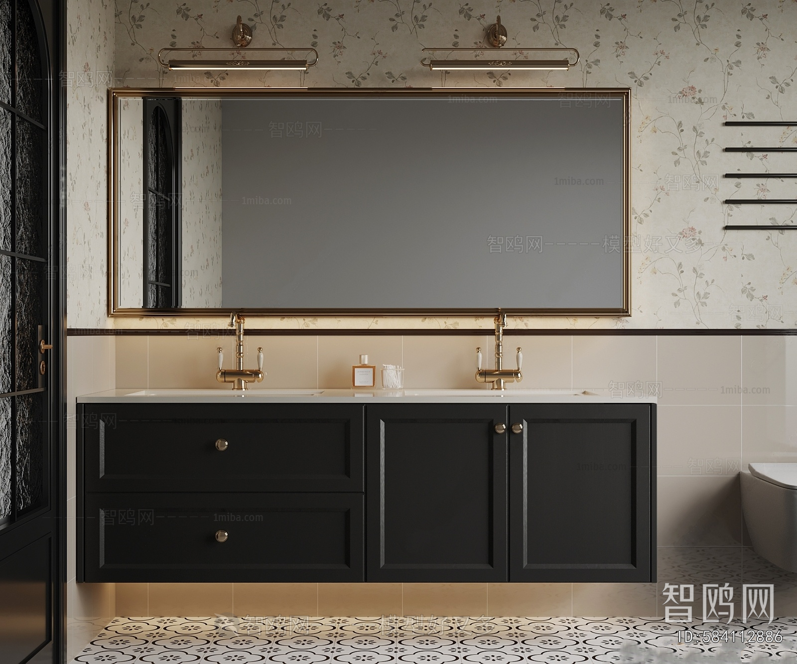 French Style Bathroom Cabinet