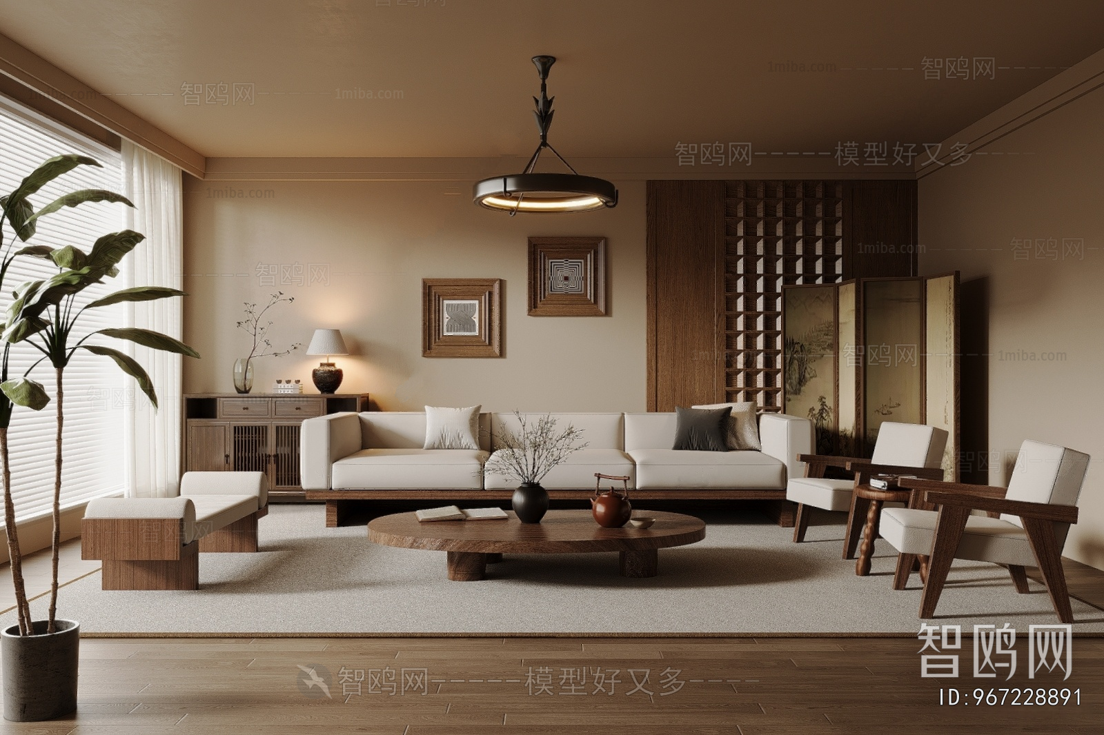 Wabi-sabi Style A Living Room