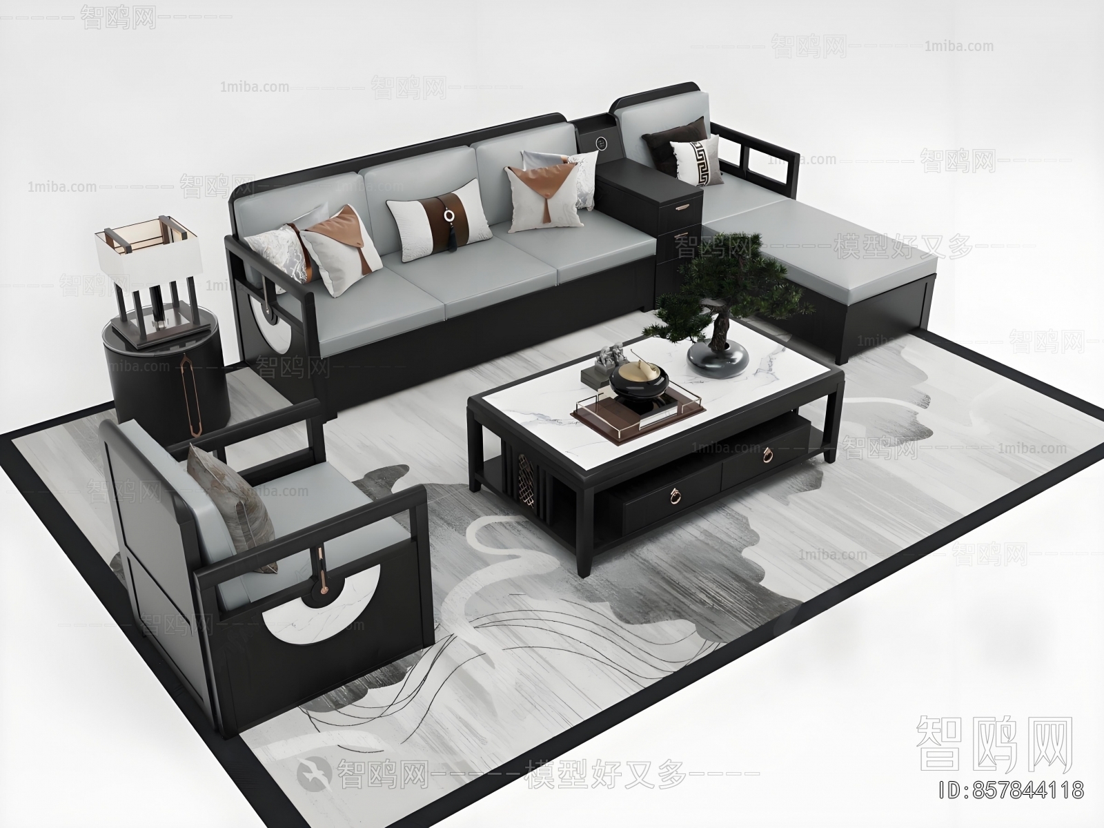 New Chinese Style Sofa Combination